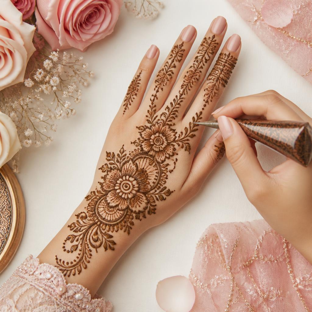 Mehandi class demonstration